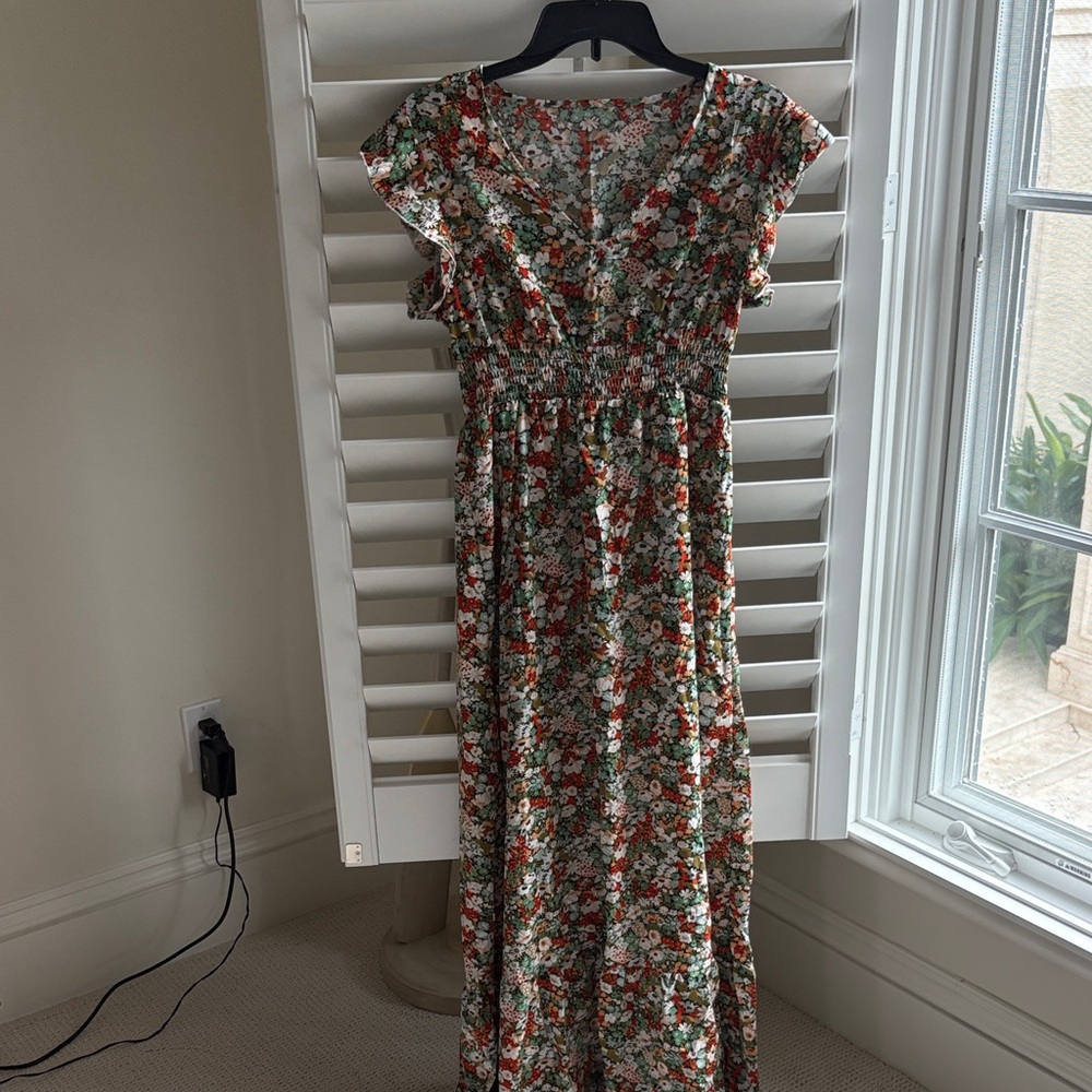 Amazon Floral Print Maxi Dress